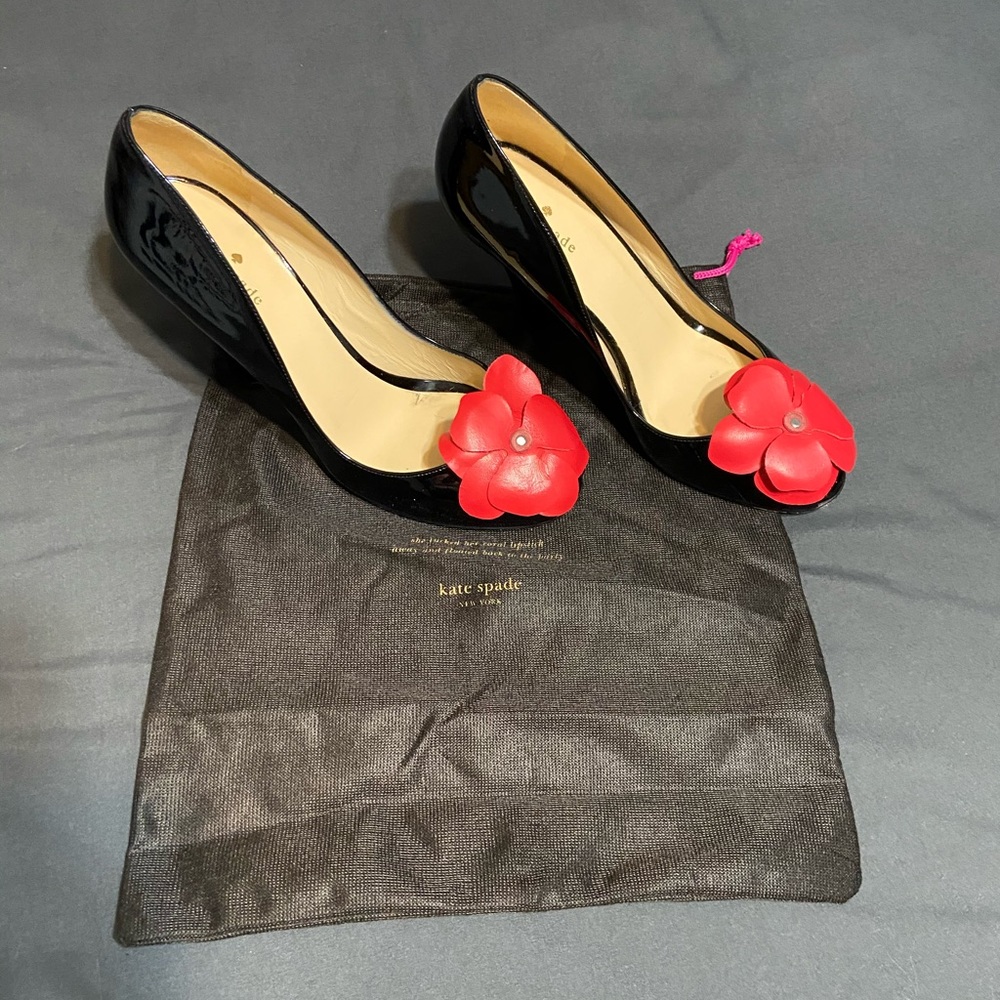 Kate Spade black wedges